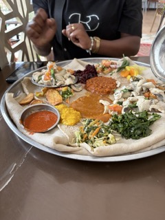 Injera and Ethiopian dishes